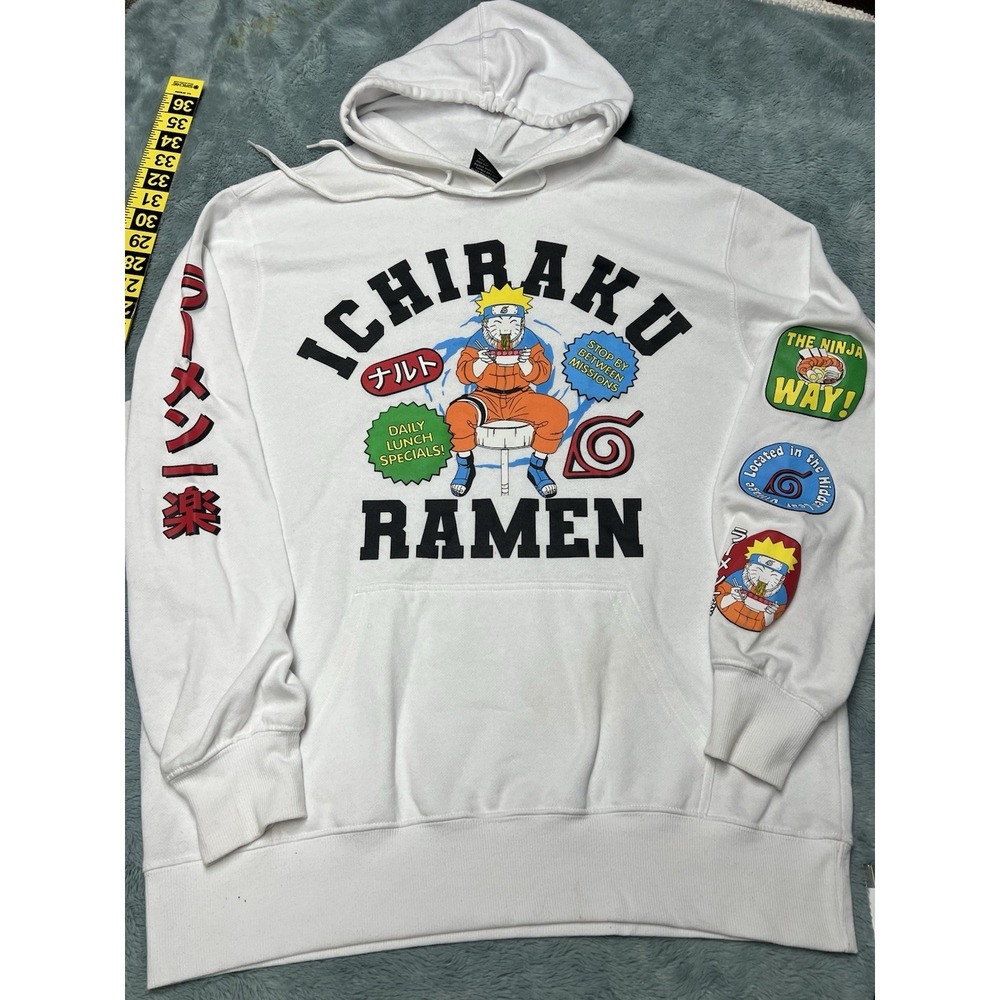 Naruto‎ Y2K Hoodie Ichiraku Ramen Men's XL Graphic Print Vintage Masashi Mishima